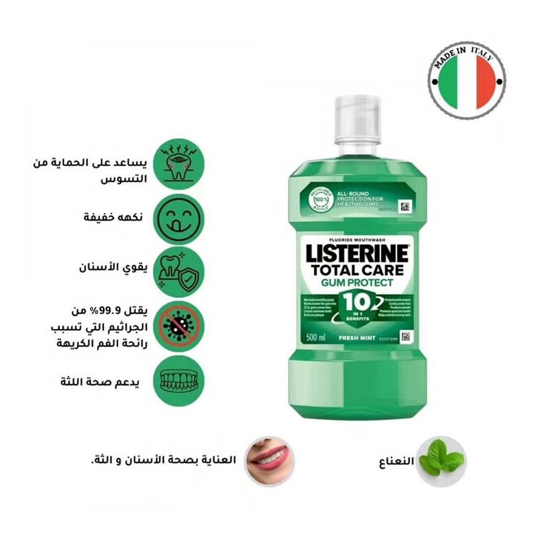 Listerine Mouthwash Teeth And Gum Defence 500ml